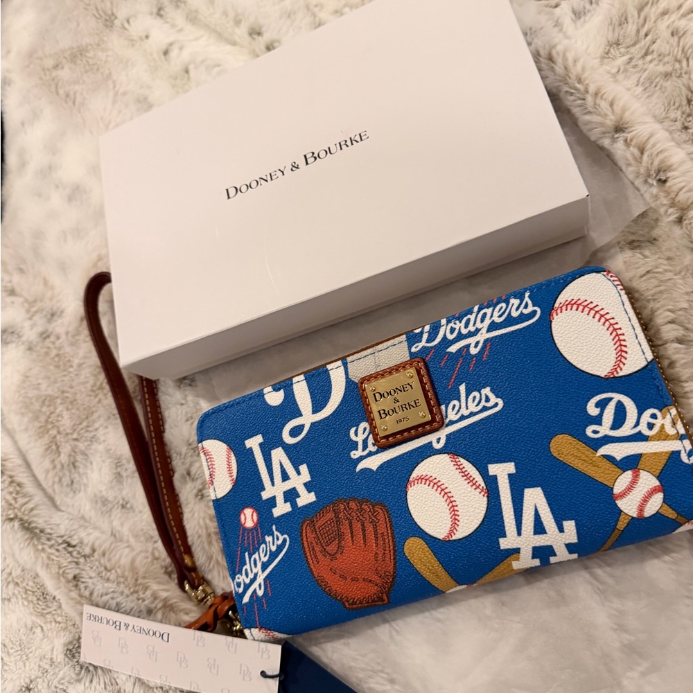 Dooney & Bourke Blue Dodgers Wallet - Picture 5 of 14